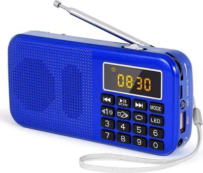 Obrázek produktu pro FM rádio s ručním nabíjením, nouzovým osvětlením a vyměnitelnou baterií pro použití na cestách