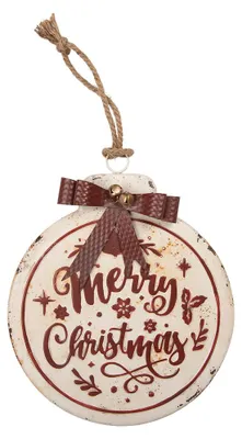 Produktbild von Clayre & Eef Weihnachtsdekorationsfigur 30x4x37 cm Weiß Metall