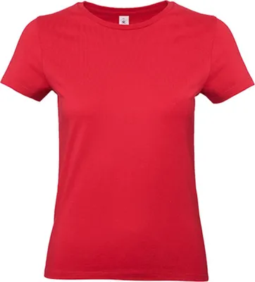 Produktbild von B&C TW04T | Damen T-Shirt / 100 E190 - Farbe: Red - Größe: 3XL