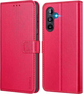 Produktbild von Samsung Galaxy A04s/A13 5G Handyhülle Leder Premium Klapphülle Rot