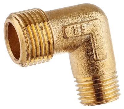 Produktbild von 90°-Winkelverbinder aus Messing, 1/4" auf 3/8" Luftkompressor-Pumpenzylinder-Anschluss