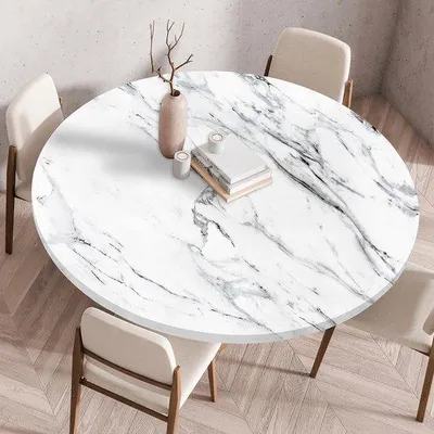 Image de Nappe ronde et élastique, antidérapante, lavable, pour l'intérieur et l'extérieur, jardin, hôtel, restaurant, 150 cm, Steinstein.