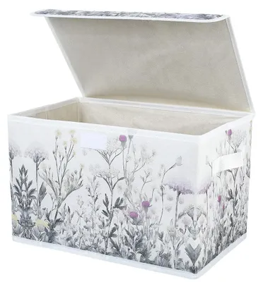 Produktbild von Faltbare Aufbewahrungsbox mit Blumenmuster und Griff