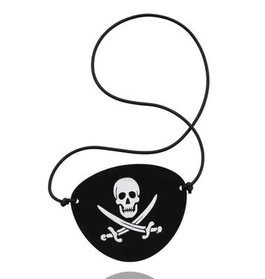 Produktbild von Piratenklappe Augenklappe – schwarz für Pirat Kostüm Kinder – Fasching & Karneval