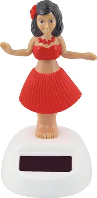 Produktbild von Armaturenbrett Wackelfigur Hula rot Frau Solar Hawaiian Hula Girl tanzend