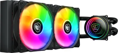 Produktbild von COUGAR Gaming CPU Wasserkühlung, Poseidon Elite 240, ARGB, Schwarz