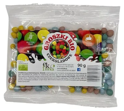 GROSZKI W CZEKOLADZIE BEZGLUTENOWE BIO 90 g - EKOFLORKA