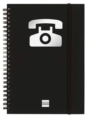 Productafbeelding van Finocam - Adresboek (telefoonboek) met dubbele spiraalbinding en elastische sluiting