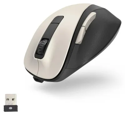 Obrázek produktu pro MW-500 G: Ergonomická bezdrátová myš, nabíjecí. Přesná bezdrátová myš pro notebook a PC, bílá barva