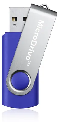 Produktbild von 32 GB USB 2.0 Stick Flash USB Drive Swivel USB Flashdrive Speicherstick Memorystick Farbe: Blau