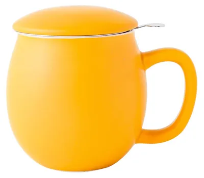 Image de Tasse à thé en porcelaine avec infuseur et couvercle, 360 ml