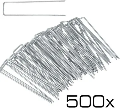 Produktbild von Hering Zelthering Erdanker 500 Stück Zeltnagel Erdnagel Unkrautvlies Gartenvlies