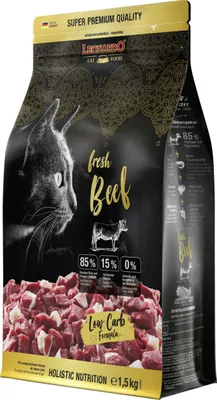 Produktbild von Leonardo Katzentrockenfutter Fresh Beef 1,5 kg