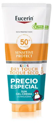 Productafbeelding van Zonnebrandcrème voor kinderen met een SPF van 50+, 2 stuks, Eucerin, 200 ml