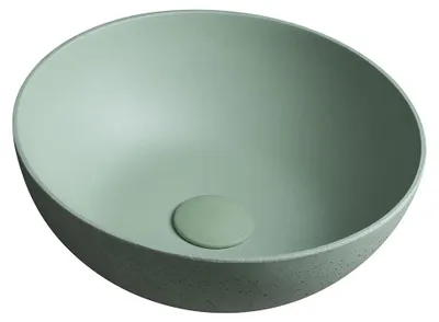 Produktbild von Sapho FORMIGO Betonwaschbecken zum Aufsetzen, Durchmesser 39cm, Grün matt