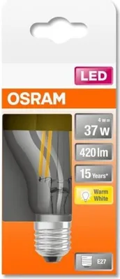 Zdjęcie produktu dla Osram żarówka LED Star Classic 4W = 37W E27 koncentryczna lustrzana złota 420lm ciepła biel 2700K