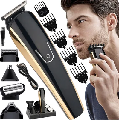 Produktbild von Haarschneidemaschine Set Haarschneider Herren mit 10 Aufsätze Elektrisch Bartschneider Haartrimmer Langhaarschneider Nasentrimmer Barttrimmer Retoo