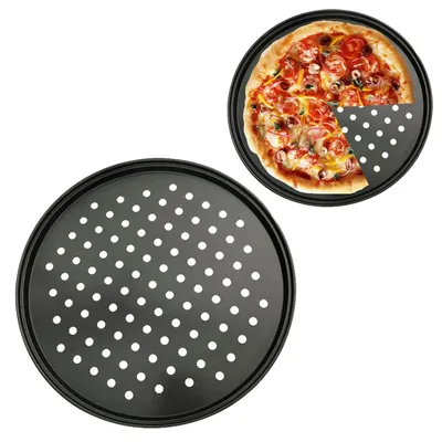 Image de Plaque de cuisson pour pizza perforée, 28 cm, avec revêtement antiadhésif