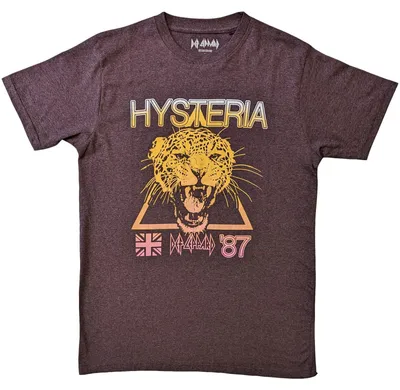 Obrázok produktu pre Def Leppard Hysteria World Tour (Back Print) Brown XL Tričko