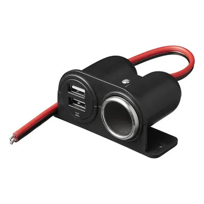Obrázek produktu pro Zásuvka zapalovače pro povrchovou montáž + 2xUSB typ A 12V/24V