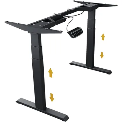 Produktbild von ICY BOX IB-EW206B-T, Elektrisch höhenverstellbares Sitz-Steh-Tischgestell mit digitalem Memory-Touchpanel, 125 kg, Elektro, 38 mm/sek, 2 Bein(e), Stahl, Schwarz