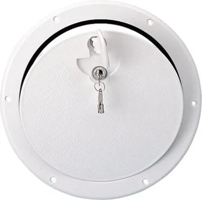 Image de allpa Porte d'inspection en plastique avec serrure, A=250mm, B=235mm, C=315mm, F=265mm, blanc