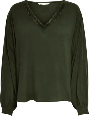 Zdjęcie produktu dla Bluzka damska Only Jasmine dekolt w serek khaki XS