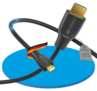 Obrázok produktu pre sonero X-PHC030-015, 1,5 m, Typ HDMI (štandard), Typ HDMI D (micro), 18 Gbit/s, Čierna