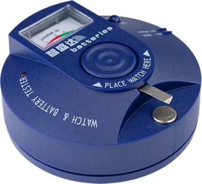 Produktbild von Tragbares Uhrenreparaturwerkzeug, Quarzuhrdetektor, kompakter Knopfbatteriepruefer, Batterietester fuer Quarzwerke