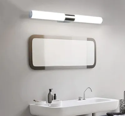 Imagen del producto de Lámpara de pared LED de 12W, 16W o 22W, 85-265V, espejo con luz, resistente al agua, tubo LED moderno, lámpara de pared de acrílico, iluminación para baño. Color: blanco frío. Tamaño: 25 cm