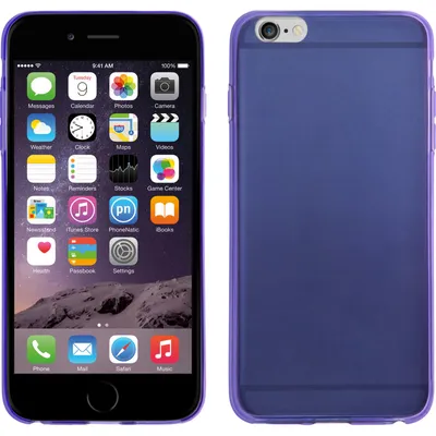 Produktbild von PhoneNatic Case kompatibel mit Apple iPhone 6 Plus / 6s Plus - lila Silikon Hülle Slimcase + 2 Schutzfolien