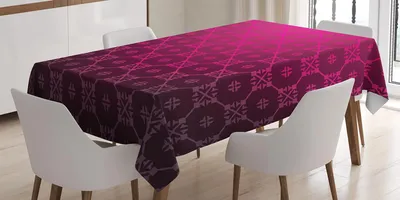 Zdjęcie produktu dla ABAKUHAUS Obrus w kolorze magenta, średniowieczny wzór w paski, motyw średniowiecznego adamaszku, 140 x 240 cm, magenta