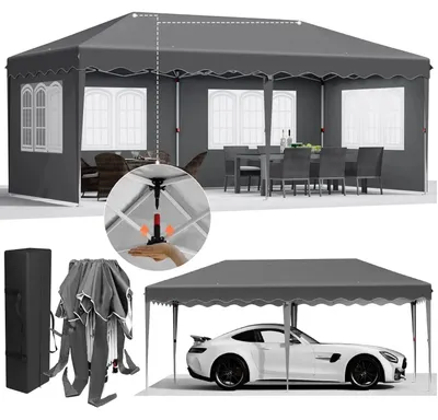 Immagine prodotto di Gazebo da giardino - Tenda per feste - Tende per feste - Gazebo - Tenda pieghevole per feste - 3x6 metri - Impermeabile - Pieghevole