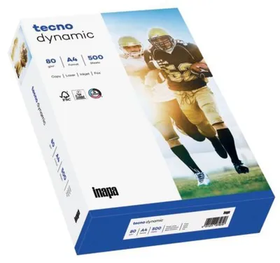 Zdjęcie produktu dla inapa 2100011483 Papier do kopiowania tecno® dynamic - A4, 80 g/m², biały, 500 arkuszy