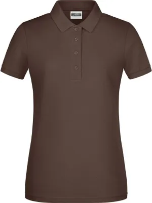Produktbild von Ladies' Basic Polo Klassisches Poloshirt brown, Gr. XXL