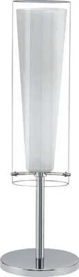 Produktbild von Eglo PINTO, Schlafzimmer, Wohnzimmer, Chrom, Transparent, Weiß, Weiß, E27, 60W, AC