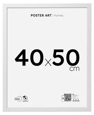 Produktbild von Bilderrahmen 40x50 cm für Fotos und Poster, weiß, MDF – Poster Art