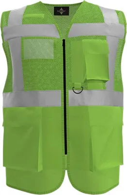 Produktbild von Korntex KXEXQ | Multifunkitons-Warnweste Mesh Multifunction Vest - Farbe: Lime Green - Größe: L