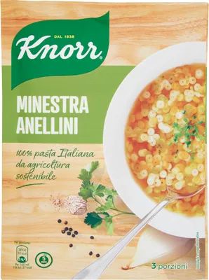 Produktbild von Minestra Anellini Gemüsesuppe 82g - Knorr
