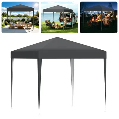 Produktbild von Peviasot Faziango Pavillon 3x3 m ohne Seitenwände, Pop-Up Faltpavillon mit wasserdichtem 210D-Oxforddach, UV-Schutz 50+, 3-fach höhenverstellbar, Tragetasche, Grau