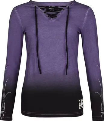 Produktbild von Rock Rebel by EMP Damen multicolor Langarmshirt mit Dip-Dye-Waschung M