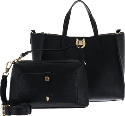 Image de U.S. POLO ASSN. sac à épaule sac à épaule bandoulière Middleton Double Handle With Extra Bag Black noir