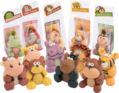 Produktbild von Günthart 12 kleine Tiere aus Marzipan