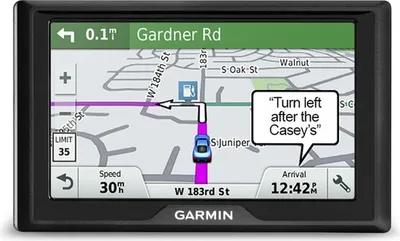 Immagine prodotto di Sistema di navigazione Garmin Drive 51 LMT-S con display da 5 pollici, touchscreen, assistente di corsia, visione reale, USB, Bluetooth, nero