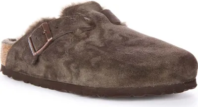 Produktbild von Birkenstock Boston Shearl g Frauen Sandale Aus Wildleder Mit E em Riemen Moca – 5,5 UK - 39 EU - 8/8,5 US / Moka