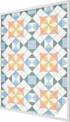 Zdjęcie produktu dla Folia witrażowa - 146x100 cm - wzór witrażowy - nieprzezroczysta dekoracyjna folia do ochrony prywatności - samoprzylepna, ochrona przed promieniowaniem UV - kolorowa symetria