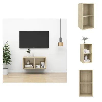 Obrázek produktu pro vidaXL Nástěnná TV skříňka Sonoma dub 37x37x72 cm materiál na bázi dřeva - TV nábytek
