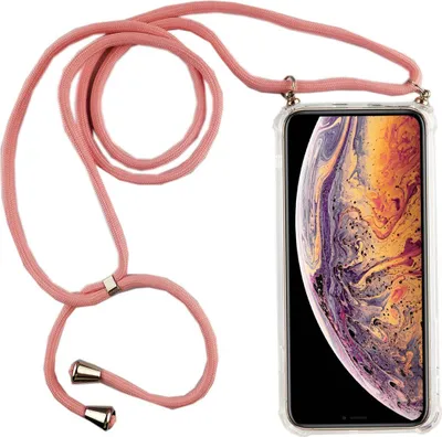 Produktbild von Handykette für Apple iPhone XR - Smartphone Necklace Hülle mit Band - Schnur mit Case zum umhängen in Rosa