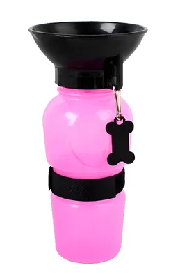 Obrázok produktu pre APT AG604B Cestovná fľaša pre psov s miskou 500 ml ružová