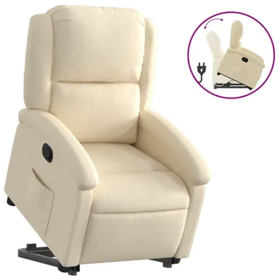 Produktbild von vidaXL Relaxsessel mit Aufstehhilfe Creme Stoff